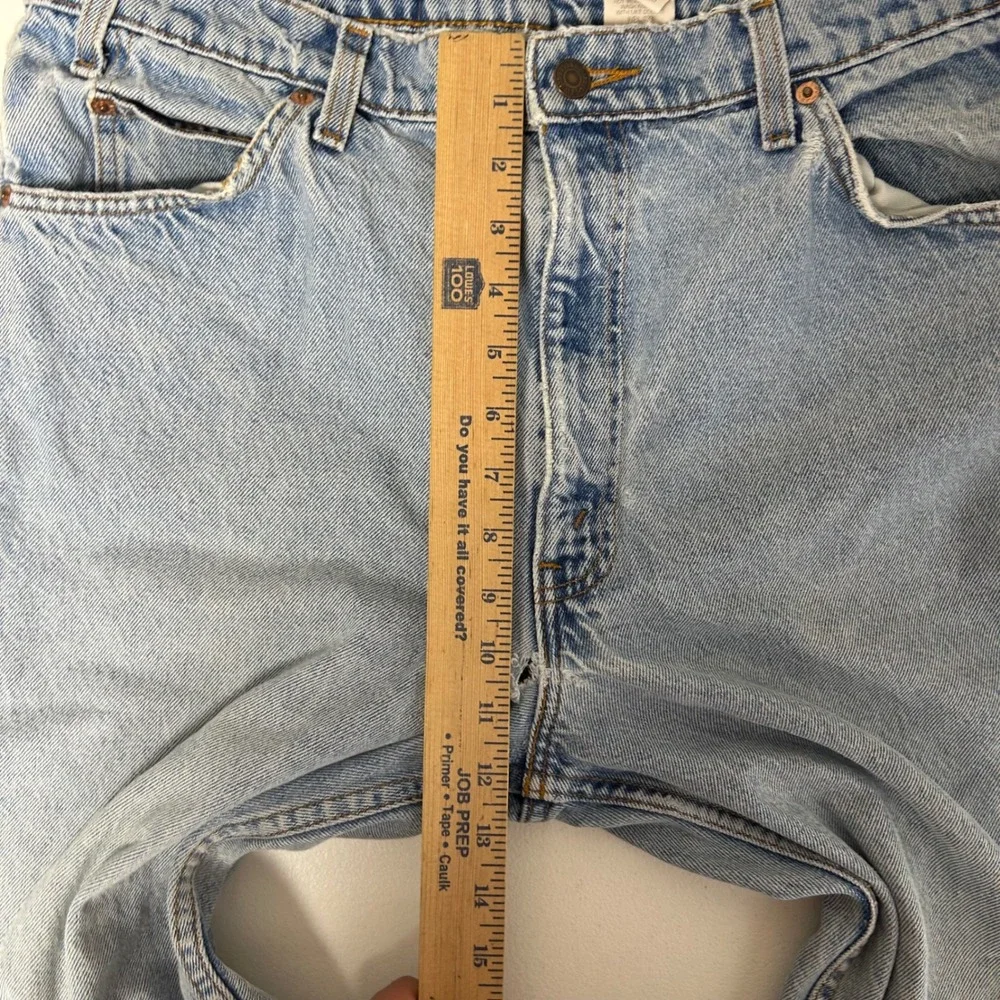 Levi's 550 Jeans Mens 36x30 Light Wash Orange Tab Relaxed Tapered Distressed